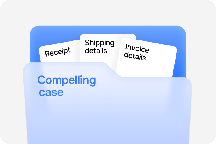 Compelling evidence case builder interface